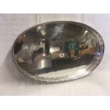 SILVER PLATED GALLERY TRAY,