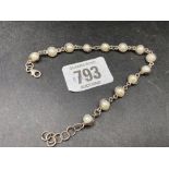 SILVER & PEARL BRACELET