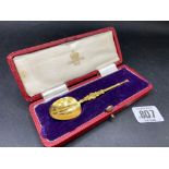 BOXED 1937 CORONATION ANOINTING SPOON FOR GEORGE VI IN ORIGINAL BOX