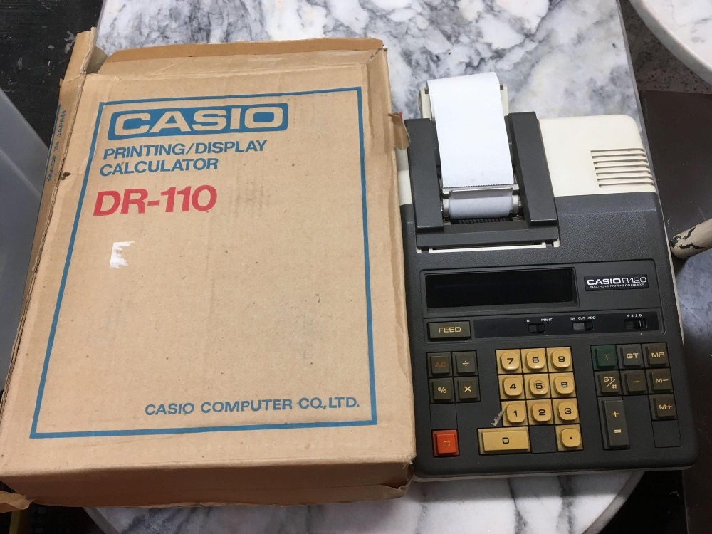 VINTAGE CASIO R120 ELECTRONIC PRINTING CALCULATOR - NO POWER CORD - Image 2 of 2