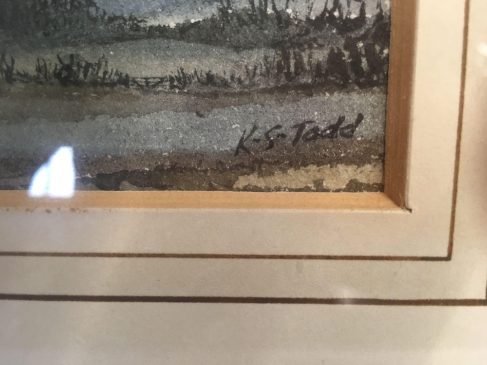 KENNETH STANLEY TADD; EXTENSIVE ENGLISH WINTER LANDSCAPE, IN GOOD GILT FRAME, SIGNED, - Image 3 of 4