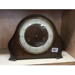 OAK CASED MANTLE CLOCK WITH WESTMINSTER CHIME