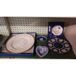 SHELF OF WEDGWOOD ITEMS,