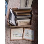 CARTON OF MISC F/G PICTURES & PICTURES FRAMES