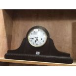 LARGE WOOD CASED MANTEL CLOCK WITH WESTMINSTER CHIME