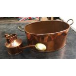 COPPER PLANTER & COPPER WATERING CAN