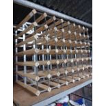 2 X 56 BOTTLE METAL & WOOD WINE RACKS