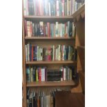 5 SHELVES OF MIXED HARDBACK BOOKS