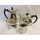 4 PIECE OBLONG TEA SET