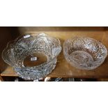 PAIR OF GLASS FRUIT BOWLS