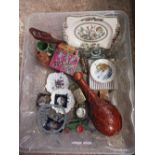 CARTON WITH MISC BRIC-A-BRAC INCL; COINAGE,