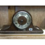 OAK CASED NAPOLEON STYLE WESTMINSTER CHIME MANTLE CLOCK