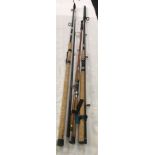 3 FISHING RODS, SHAKESPEARE DIAMOND 13017 ROD,