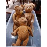 3 VINTAGE TEDDY BEARS