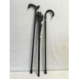 2 MODERN WALKING STICKS & 1 OTHER