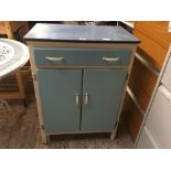 SMALL 50'S STYLE KITCHEN CABINET WITH FORMICA TOP