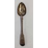 AN EXETER GEORGIAN SILVER TEA SPOON,