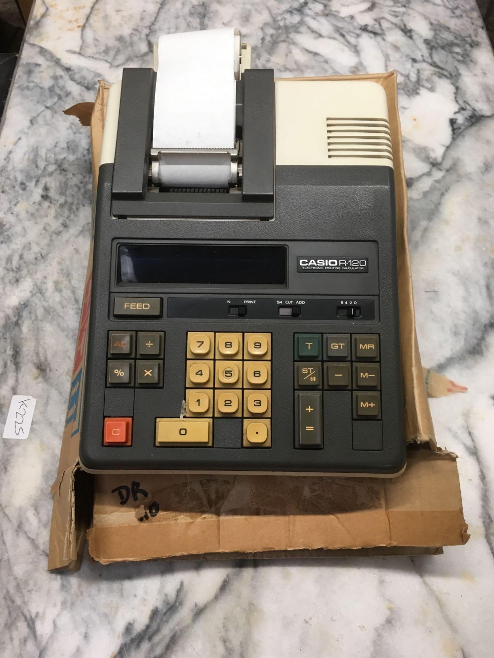 VINTAGE CASIO R120 ELECTRONIC PRINTING CALCULATOR - NO POWER CORD