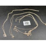 4 X 28" SILVER CHAINS