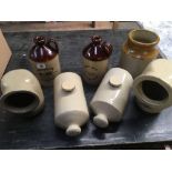 QTY OF STONEWARE JARS,