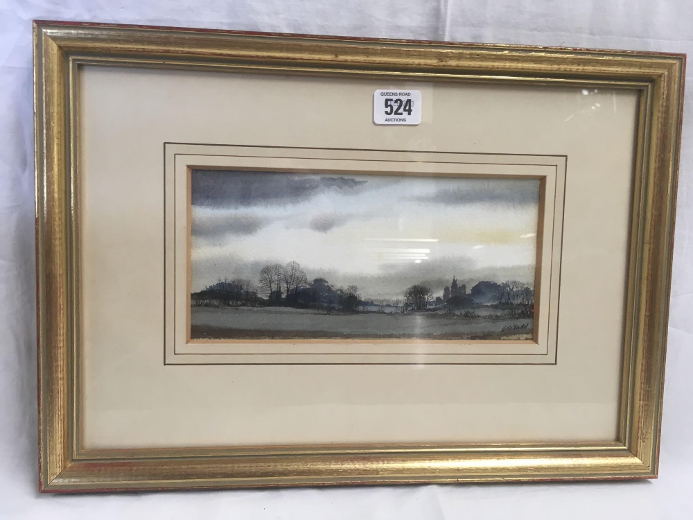 KENNETH STANLEY TADD; EXTENSIVE ENGLISH WINTER LANDSCAPE, IN GOOD GILT FRAME, SIGNED,