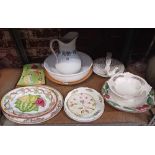 SHELF WITH WASH STAND BASIN & JUG,