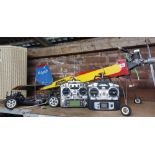 MODEL PLANE & CAR WITH REMOTES,