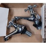 PAIR OF CHROME PLATED TAPS,