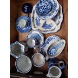 QTY OF BLUE & WHITE CHINA