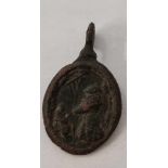 SMALL BRONZE EARLY JESUIT PENDANT