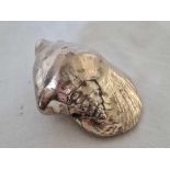 SILVER COVERED CONCH SHELL MARKED ARGENTERIE MADE IN ITALY