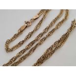 A 9ct ROPE TWIST NECK CHAIN