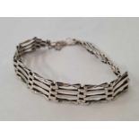 SILVER 4 BAR GATE BRACELET,