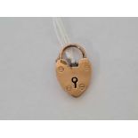 VICTORIAN 9ct ROSE GOLD PADLOCK CLASP, 2.