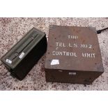 METAL AMMUNITION BOX & A WOODEN INSTRUMENT BOX