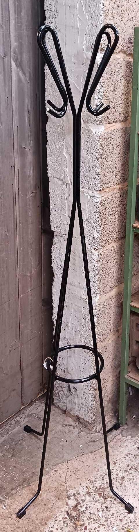 MODERN BLACK METAL COAT/HAT STAND