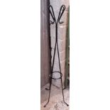 MODERN BLACK METAL COAT/HAT STAND