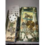 TIN WITH COSTUME JEWELLERY, NECKLACES'S,