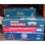 4 BOXED BOARD GAMES,SCRABBLE,