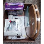 2 CARTONS WITH 4 WAY LOCKABLE CAT FLAP, 1 OTHER CAT FLAP- NEW IN BOX, NEW WOODEN TOILET SEAT,