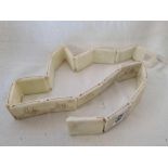 UNIQUE JADE 18 CARVED PANEL BUCKLE BELT,