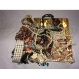 TUB OF COSTUME JEWELLERY,