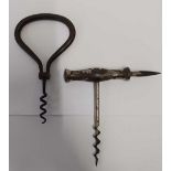 TWO OLD IRON CORK SCREWS