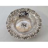 A VICTORIAN SILVER DISH,