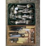 2 TRAYS OF MISC CUTLERY