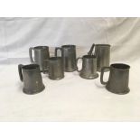 CARTON WITH MISC PEWTER MUGS