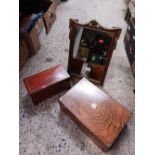 SMALL INLAID WOOD CASKET,