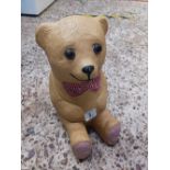 HEAVY CHARITY BEAR MONEY BOX