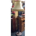 MAHOGANY STANDARD LAMP & SHADE