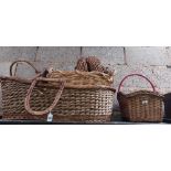 QTY OF WICKER & CANE BASKETS